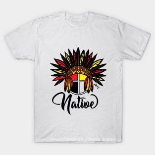 "Native" Headdress & Medicine Wheel T-Shirt